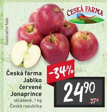 Česká farma Jablko červené Jonaprince skládané, 1 kg 