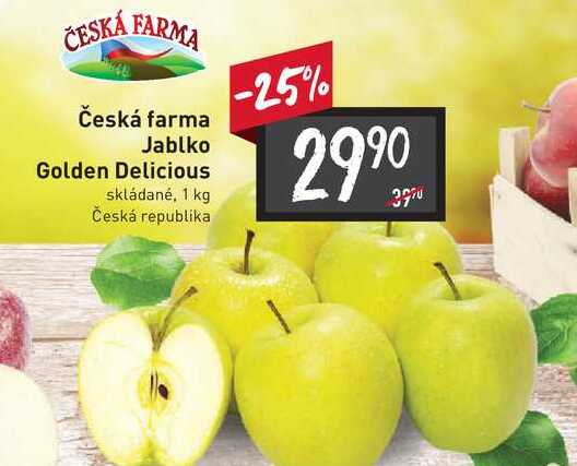 Česká farma Jablko Golden Delicious skládané, 1 kg