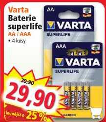 Varta Baterie superlife AA / AAA, 4 kusy