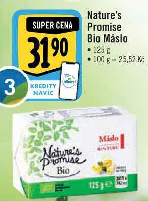 Nature's promise Bio Máslo, 125 g v akci