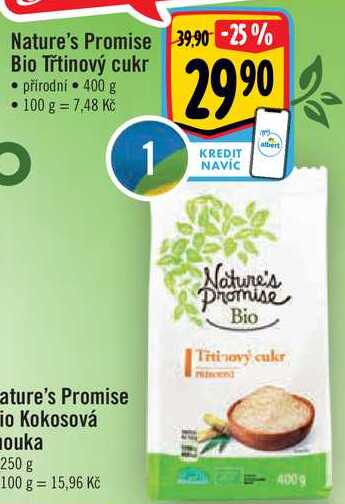 Nature's Promise Bio Třtinový cukr, 400 g