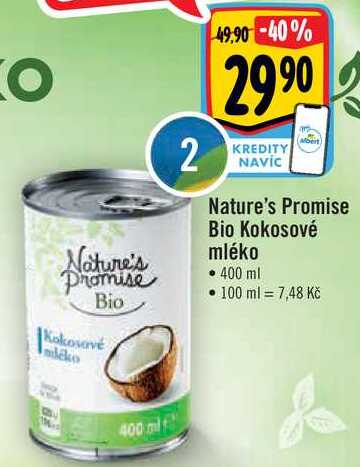 Nature's Promise Bio kokosové mléko, 400 ml 