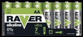 Alkalické baterie Raver, 8 ks