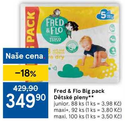 Fred & Flo Big pack Dětské pleny