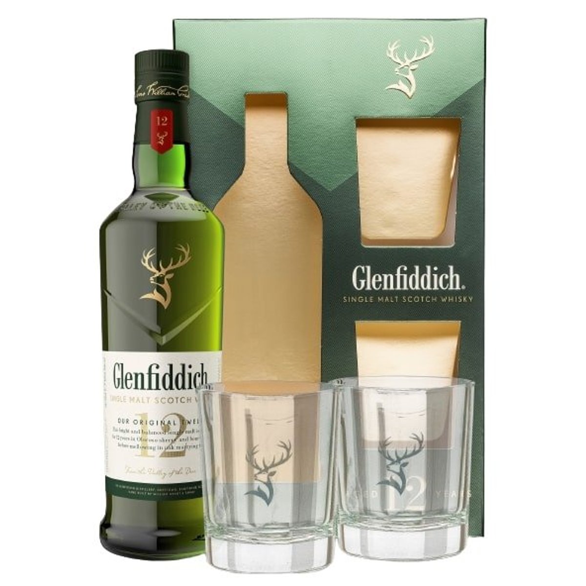 ARCHIV | Glenfiddich 12 Years Old 40 % dárkové balení se skleničkami v ...
