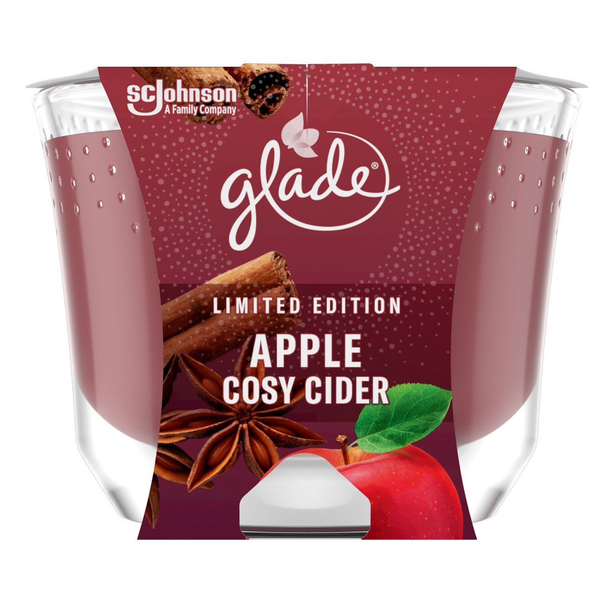 Glade Maxi parfémovaná svíčka Apple cosy cider