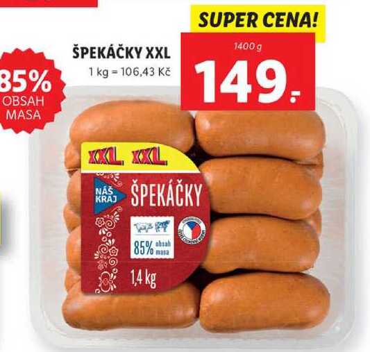 ŠPEKÁČKY XXL, 1400 g