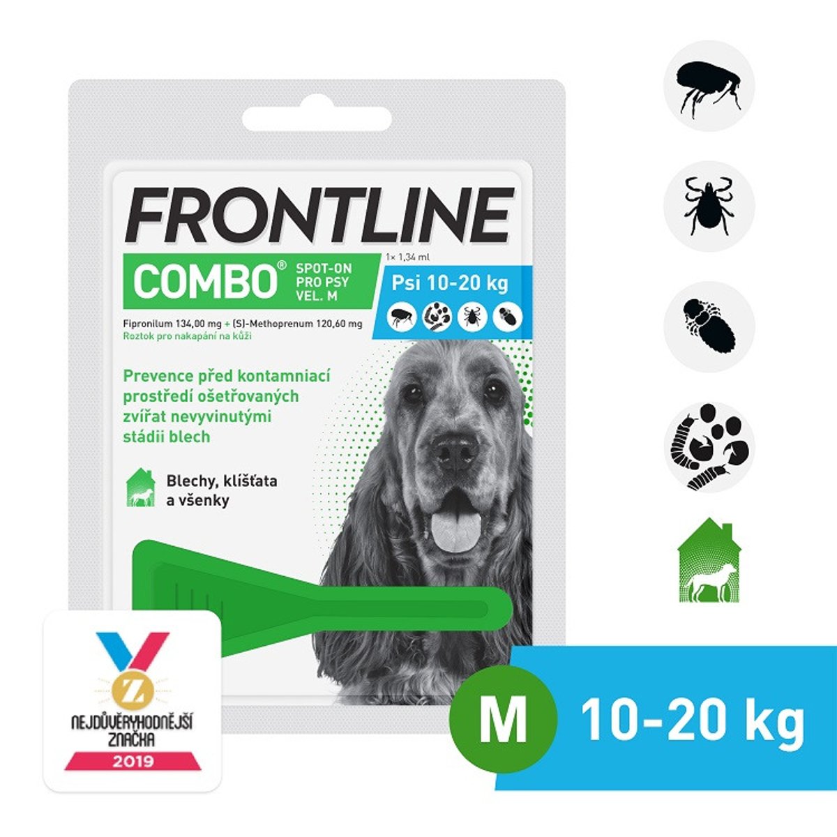 Frontline Combo Spot on Dog M pipeta 1x1.34ml
