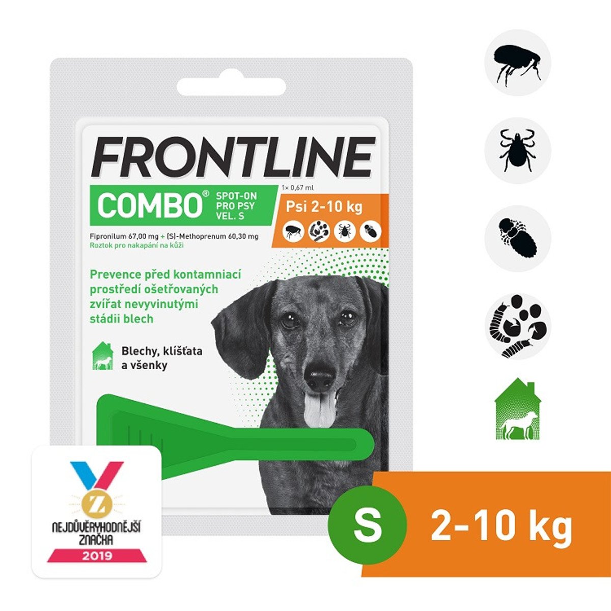 Frontline Combo Spot on Dog S pipeta 1x0.67ml