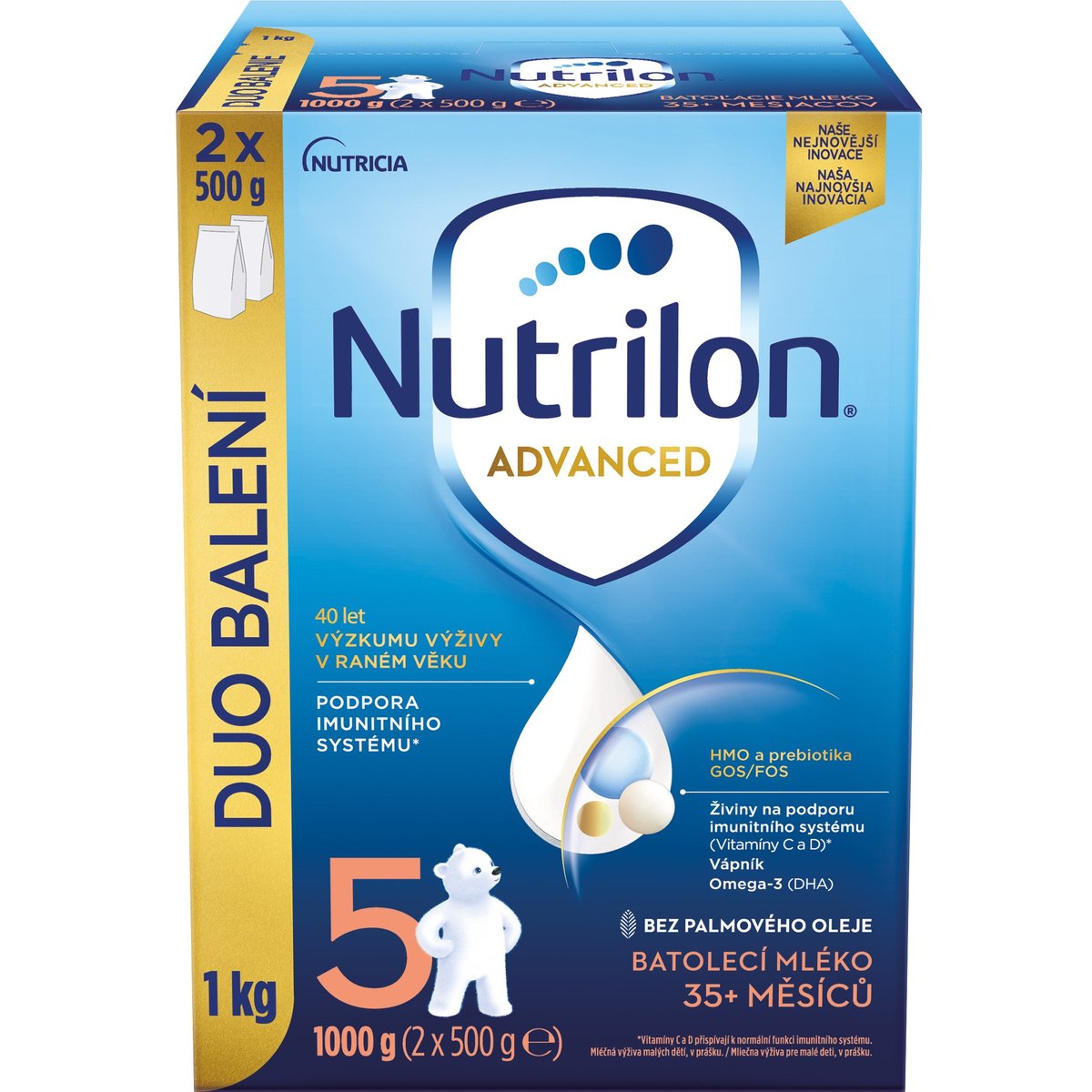 Nutrilon Advanced 5 batolecí mléko – duo balení