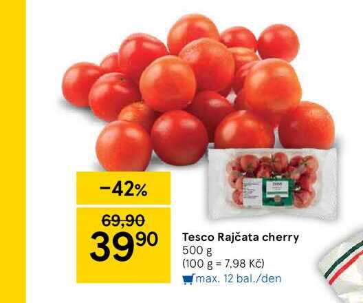 ARCHIV | Tesco Rajčata cherry 500 g v akci platné do: 27.3.2022 ...