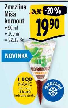 Zmrzlina Míša kornout, 90 ml