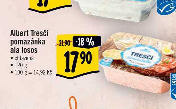 Albert Tresčí pomazánka ala losos 120 g