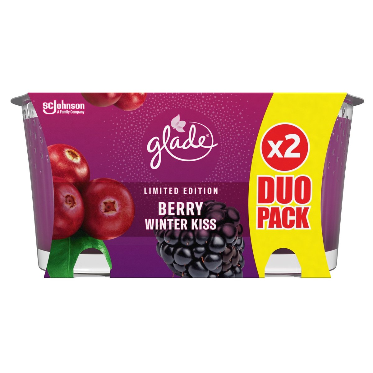 Glade Parfémovaná svíčka Berry winter kiss duopack