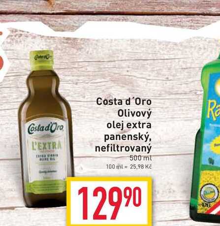 Costa d'Oro Olivový olej extra panenský, nefiltrovaný 500 ml 