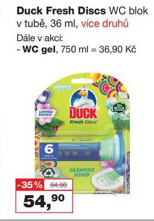 Duck Fresh Discs WC blok 36ml, vybrané druhy