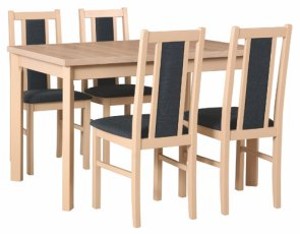 MILÉNIUM 1 Jídelní set, stůl + 4 židle