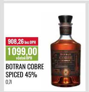 BOTRAN COBRE SPICED Rum 45% 0,7l