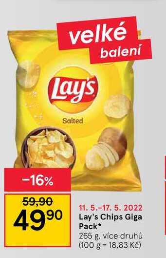 Lay's Chips Giga Pack* 265 g