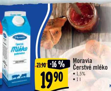   Moravia  Čerstvé mléko 1 l