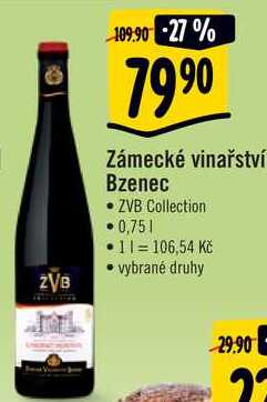 Zámecké vinařství Bzenec ZVB Collection, 0,75 l