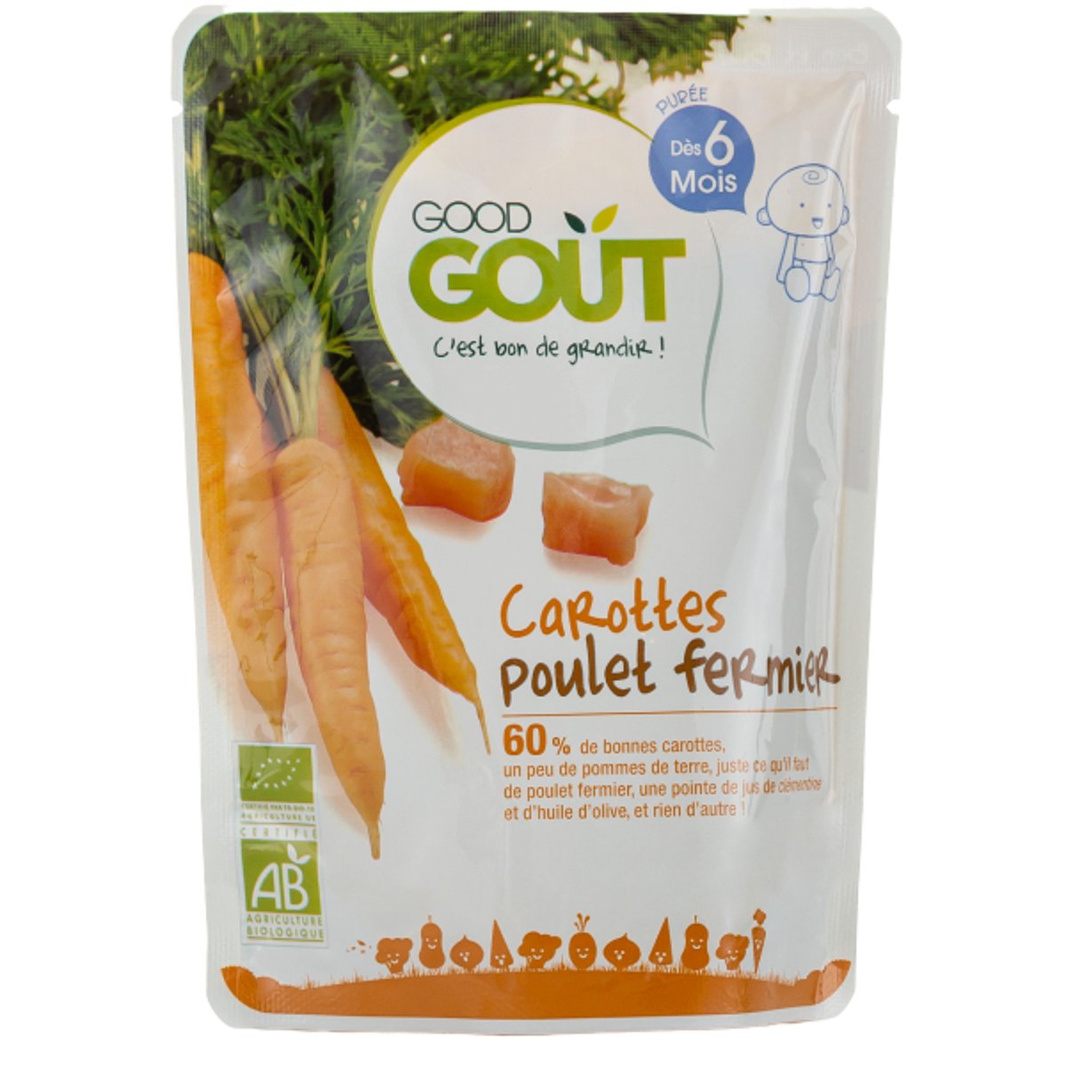 Good Gout BIO Mrkev s farmářským kuřátkem