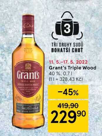 Grant's Triple Wood Grants 40%.0.7 l