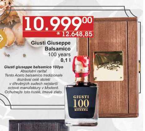 Giusti Giuseppe Balsamico 100 years, 0,1 l