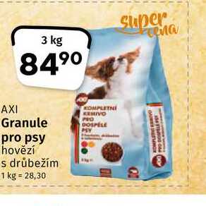 AXI Granule pro psy hovězí s drůbežím 3kg