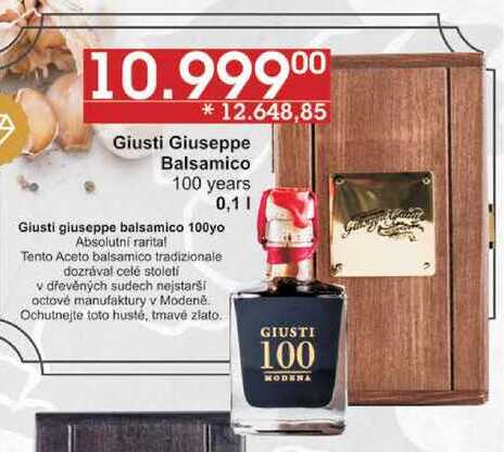 Giusti Giuseppe Balsamico 100 years, 0,1 l