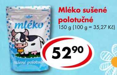 Mléko sušené polotučné, 150 g  