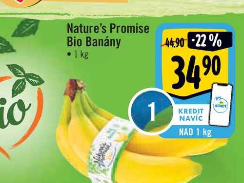 Nature's Promise Bio Banány 1 kg