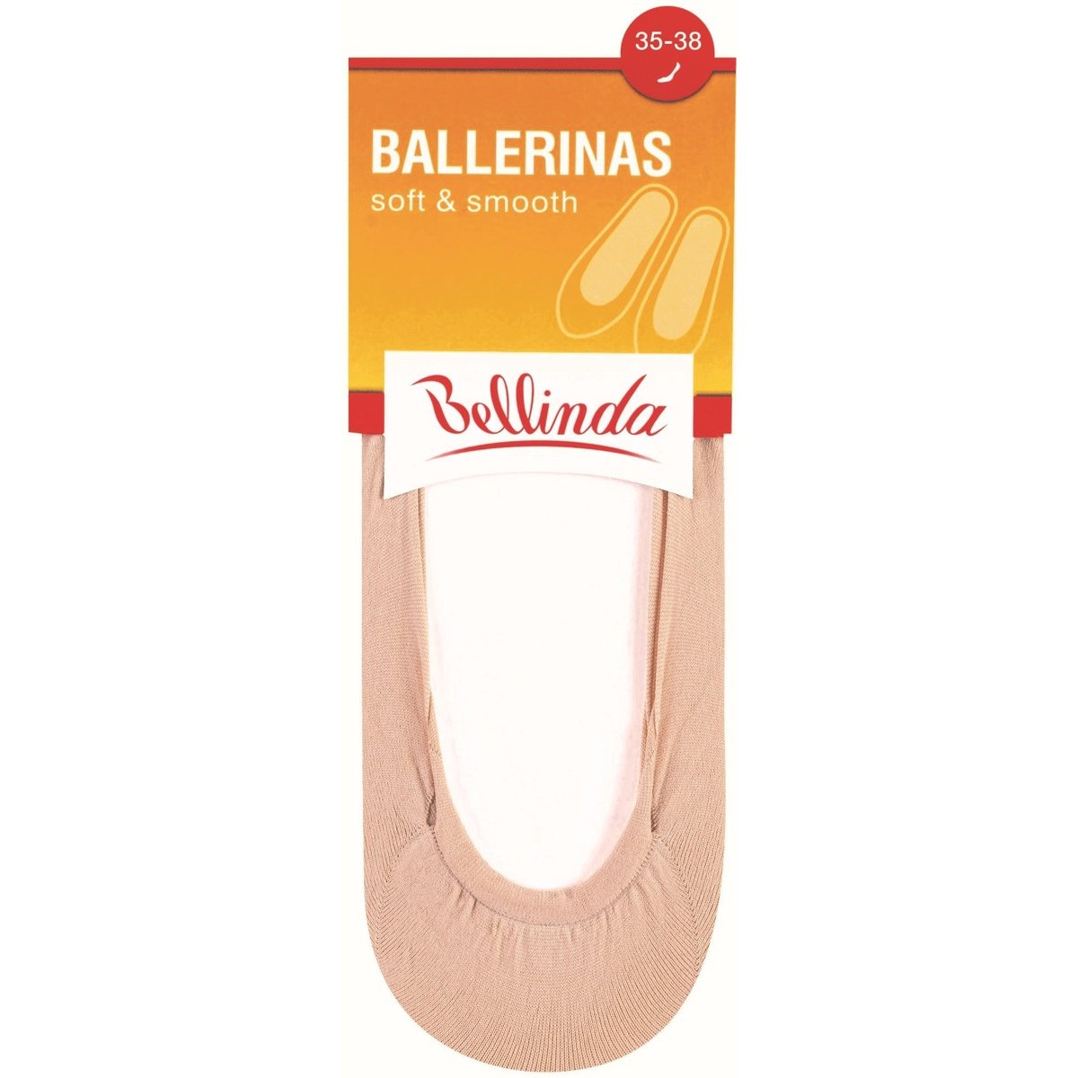 Bellinda Punčochové balerínky Soft & Smooth, tělové, velikost 35–38