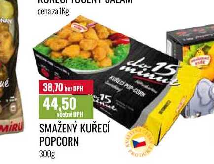 Vodňanské Kuře Kuřecí pop-corn smažený 300g