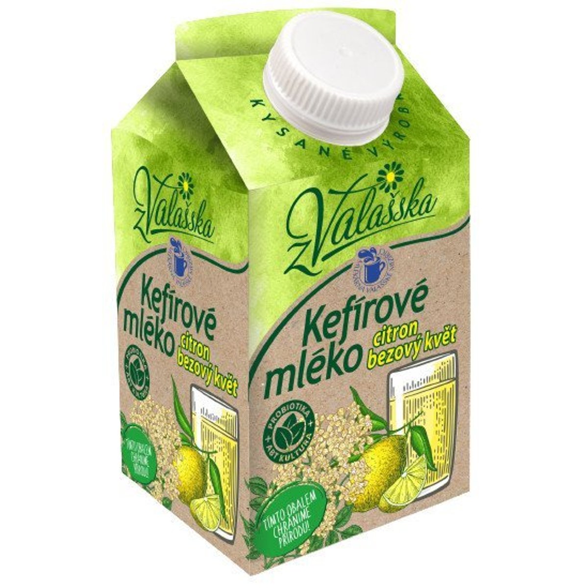 Mlékárna ValMez Kefírové mléko citron a bezový květ nízkotučné