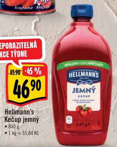 Hellmann's Kečup jemný, 840 g 
