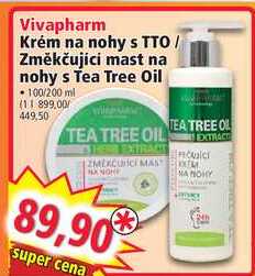 Vivapharm Krém na nohy s TTO / Změkčujíci mast na nohy s Tea Tree Oil 100/200 ml 