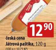 Česká cena Játrová paštika, 120 g 