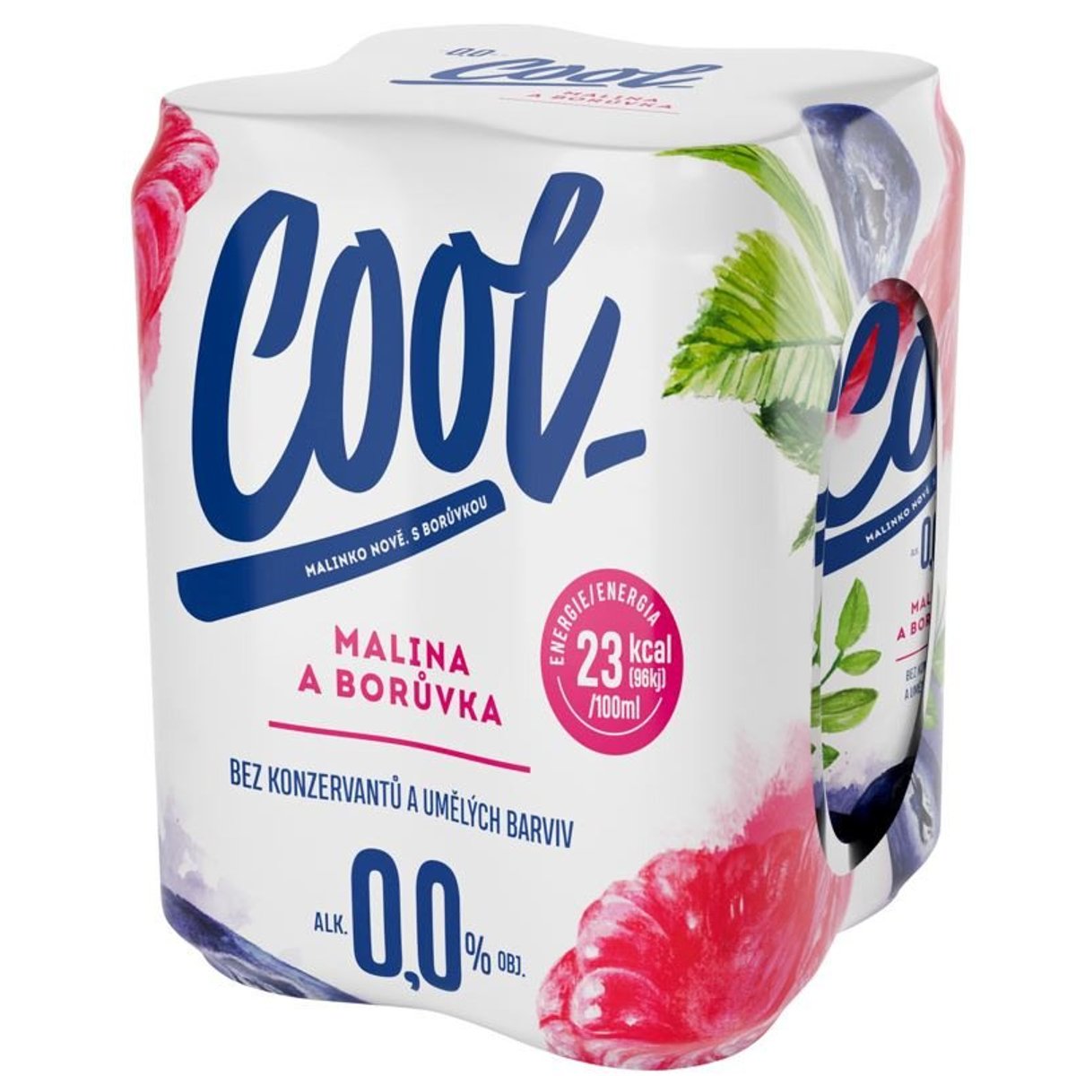 Cool Malina & borůvka nealko 4×0,5 l
