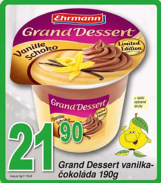 Ehrmann Grand Dessert vanilka- čokoláda 190g 