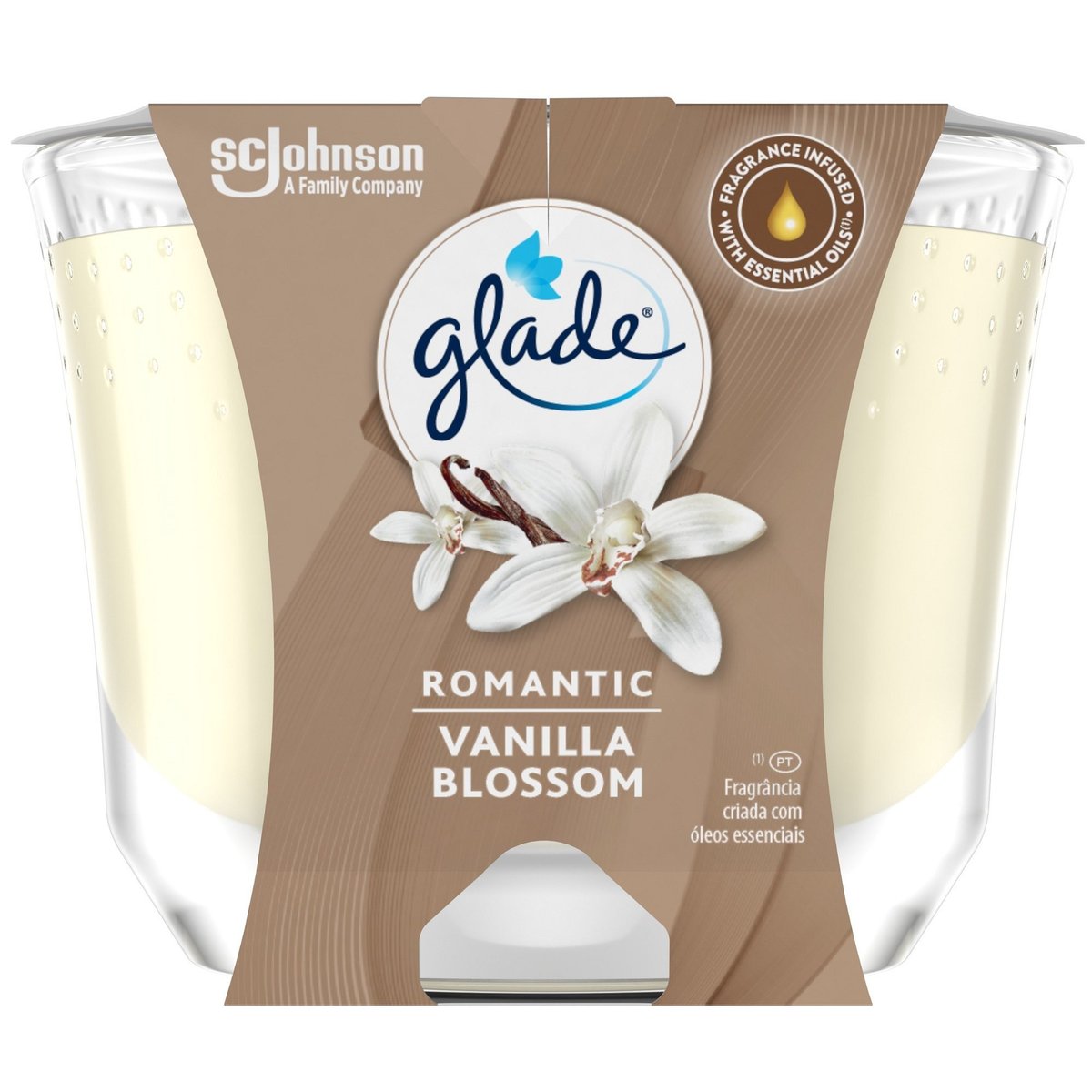 Glade Maxi parfémovaná svíčka Romantic vanilla blossom