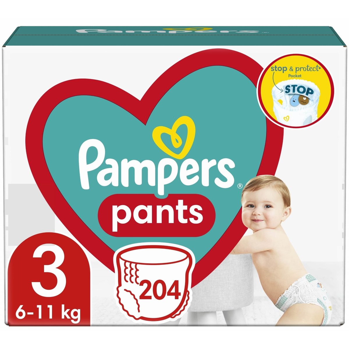 Pampers Pants plenkové kalhotky 3 (6–11 kg) v akci