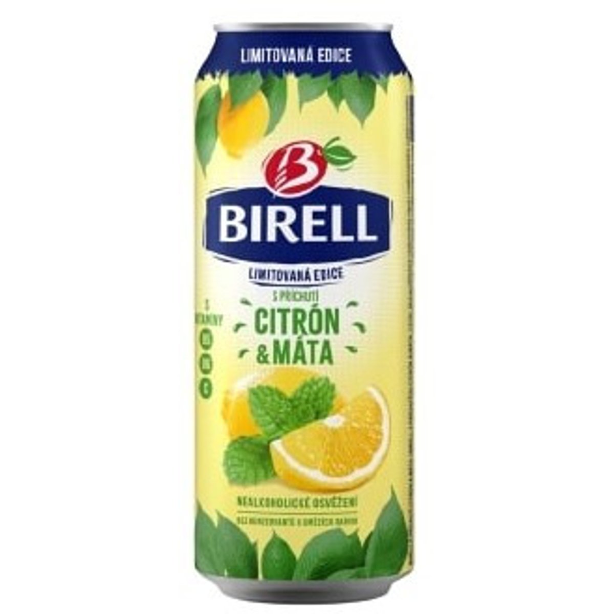 Birell Citron a máta nealkoholický plech