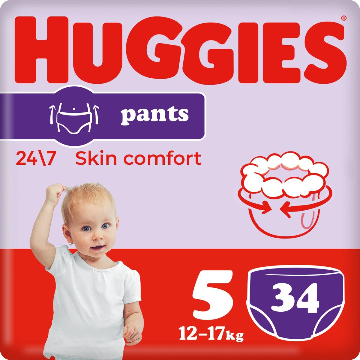 Huggies Jumbo plenkové kalhotky 5 (12–17 kg)