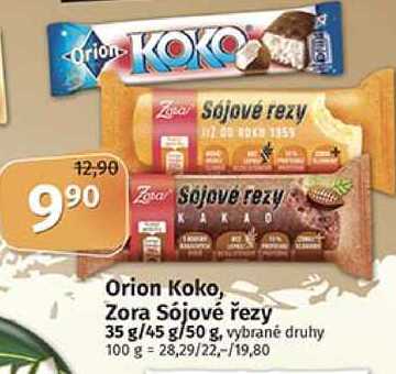 Zoar Sojové rezy Orion Koko, Zora Sójové řezy 35 g/45 g/50 g, vybrané druhy