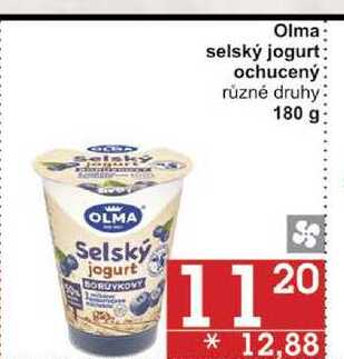 Olma selský jogurt ochucený, 180 g