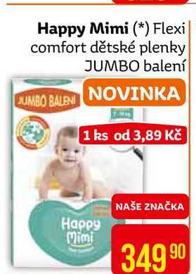 Happy Mimi Flexi comfort dětské plenky JUMBO balení 