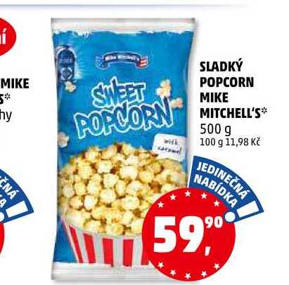 SLADKÝ POPCORN MIKE MITCHELL'S, 500 g