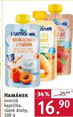 HAMÁNEK ovocná kapsička, 100 g