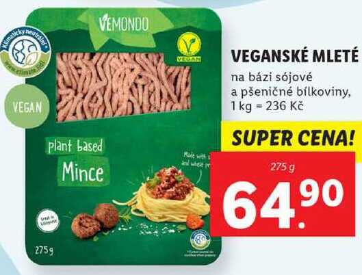 VEGANSKÉ MLETÉ, 275 g